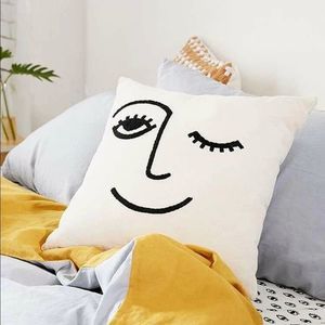 NEW! Urban Outfitters “Winky” Face Throw PILLOWCASE
